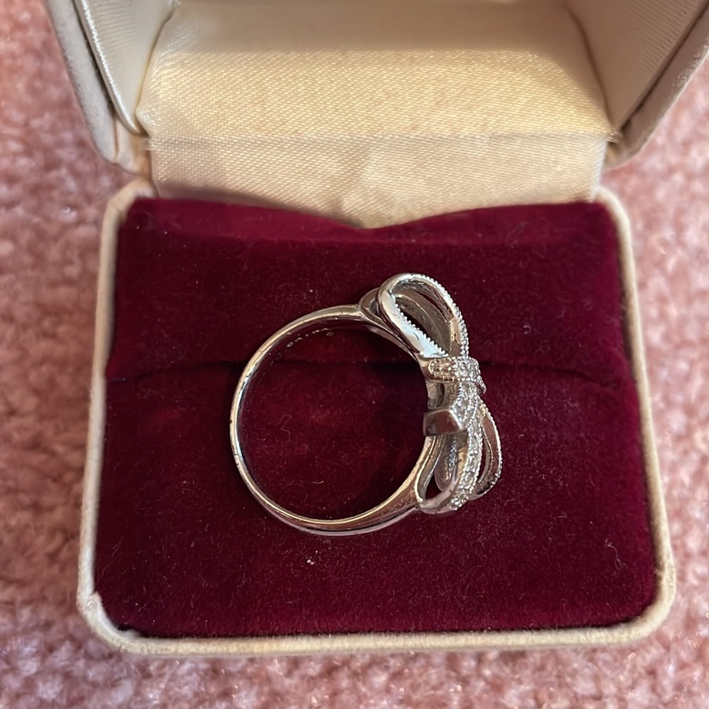 Silver Bow Ring - image 2
